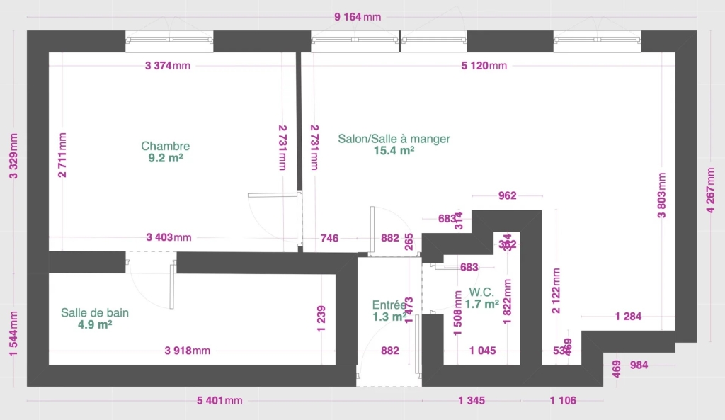 2 pièces – Croulebarbe – Gobelins- Mouffetard