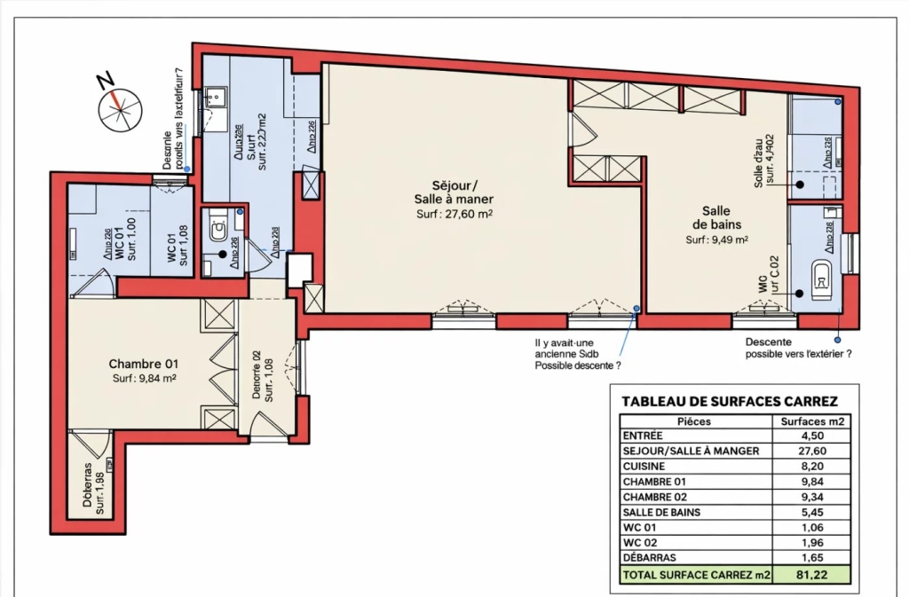 APPARTEMENT – 3 PIECES – 79 m2
