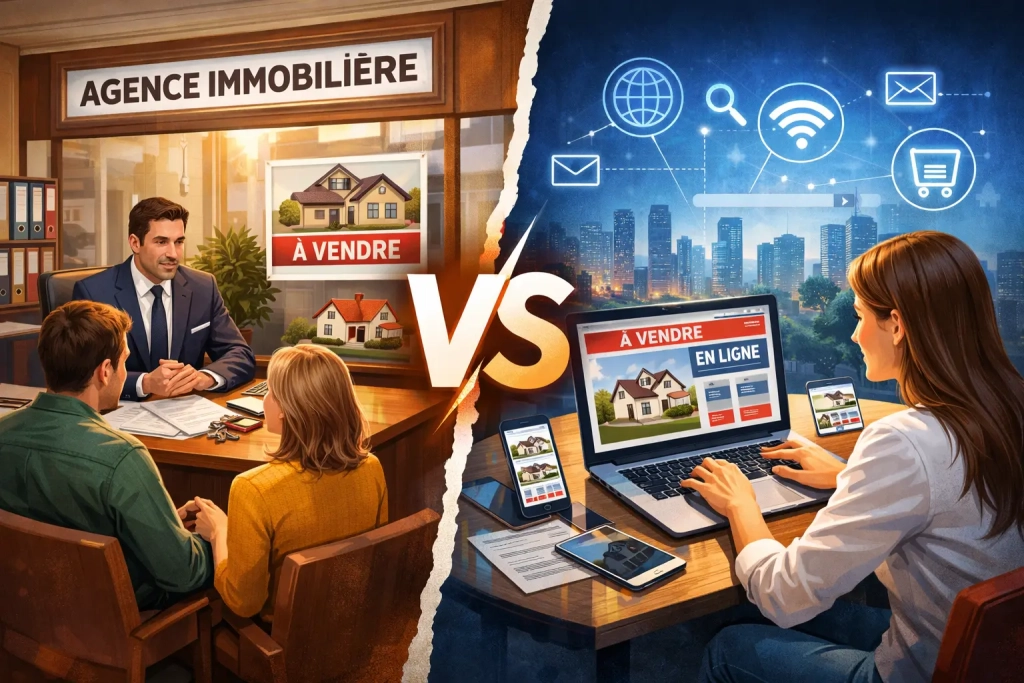 Agence immobilière traditionnelle vs en ligne : quelles sont les différences ? Lévine Immobilier Paris