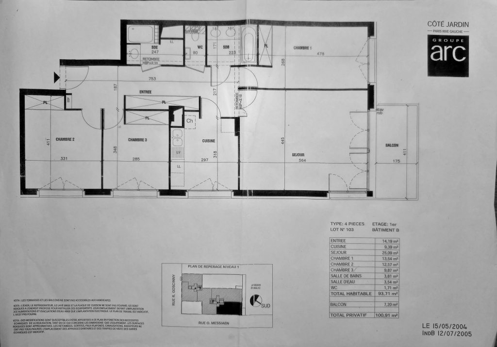 Appartement – 4 pièces – 94m2