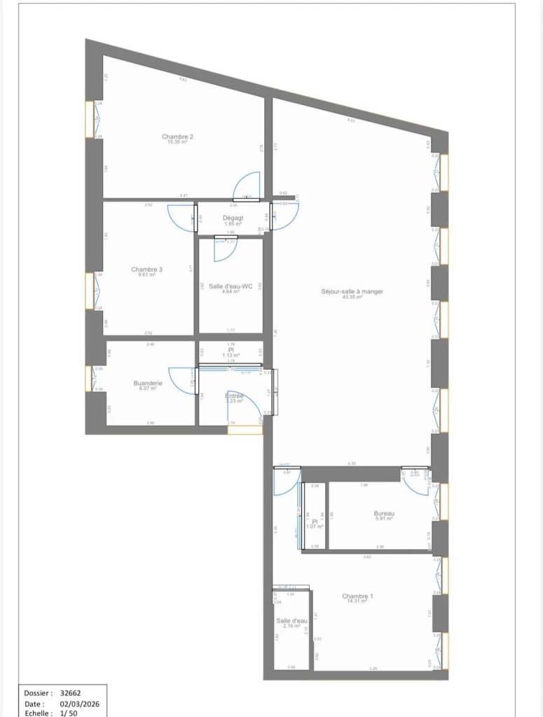Appartement – 5 pièces – 108m2