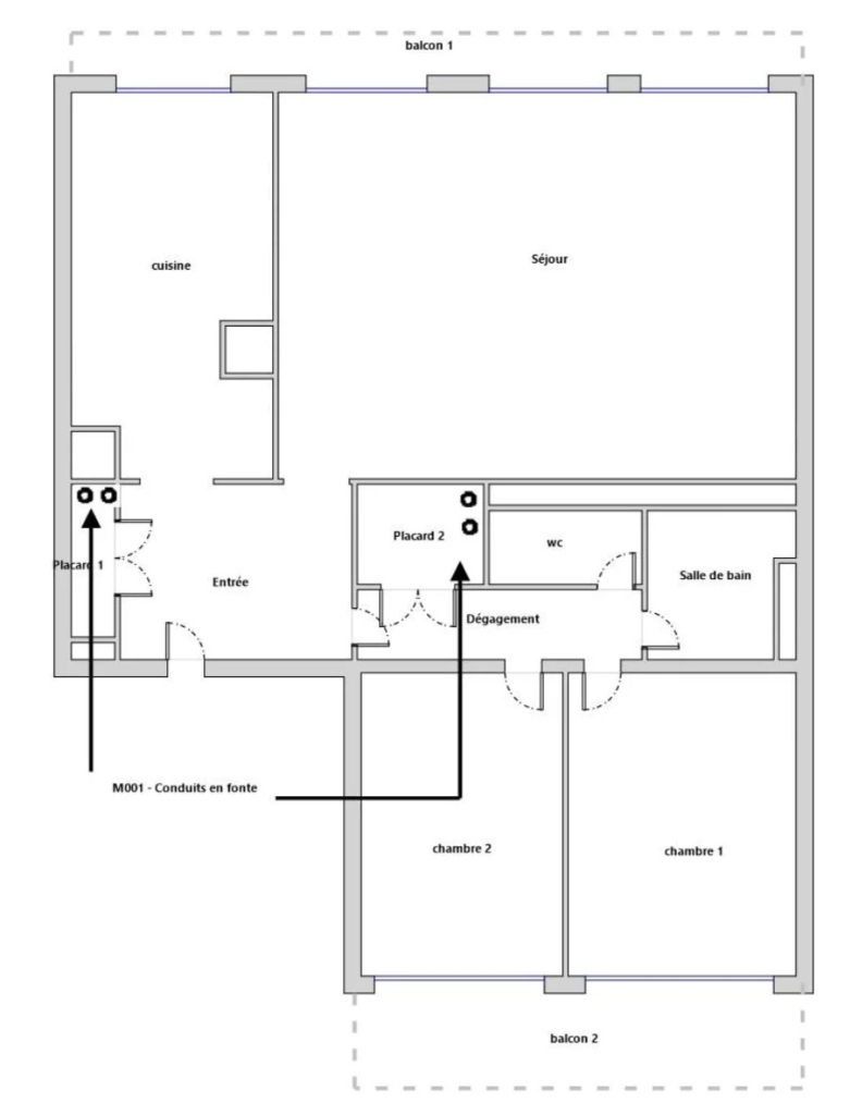 Appartement – 3 pièces – 68M2
