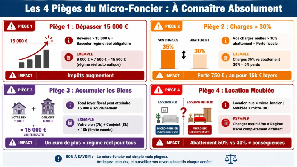 Micro-foncier 4 pièges à éviter : dépassement, charges, confusion régime | Lévine Immobilier